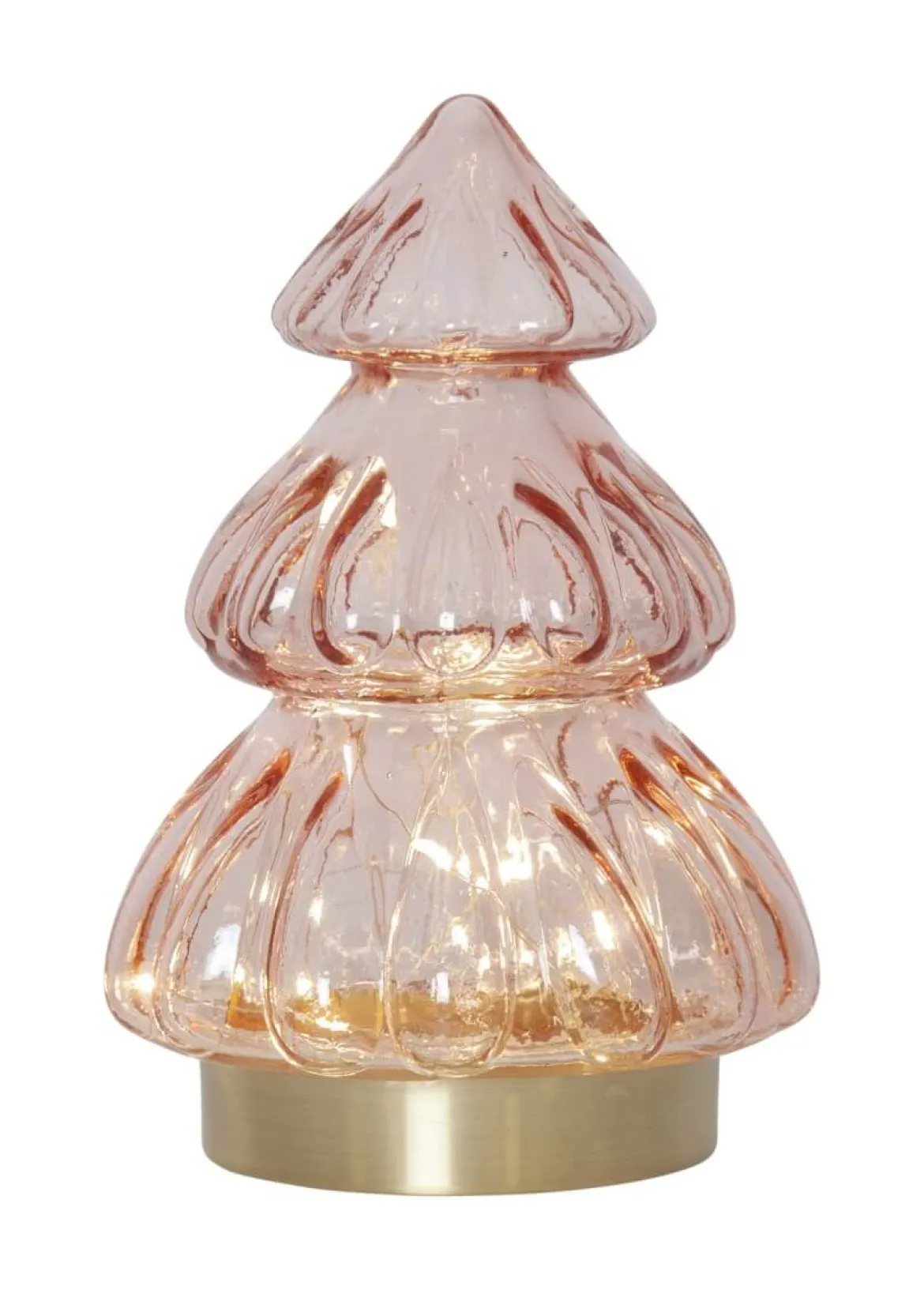 ABETE Glasdekoration Batteri 18cm Rosa