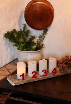 Advent LED Blockljus 4-pack Vit