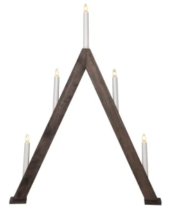 ALBO Ljusstake 5L 66cm Brun