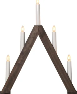 ALBO Ljusstake 5L 41cm Brunbetsad