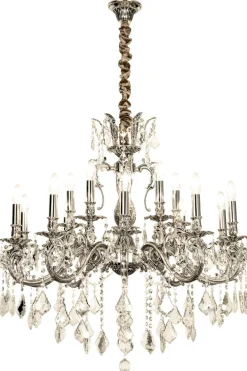 ALLINGTON Kristallkrona 15-Arm 86cm Antiksilver