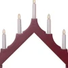 ALMA Träljusstake 33,5cm Röd