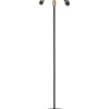 AMY Golvlampa Flex 2-Arm 150cm Svart/Antikmässing