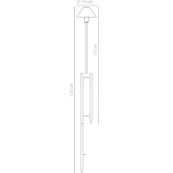 APOLLO FLEX Pollare 77cm Grå IP44