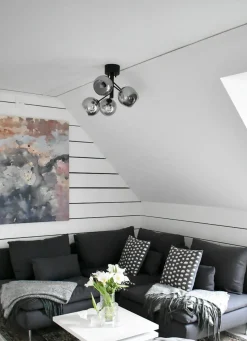 ATOM Plafond 5:a 48cm Svart/Rökgrå