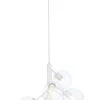 ATOM Taklampa 5-arm 48cm Vit/Klar