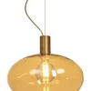 BELL Taklampa 35cm Matt Mässing/Amber