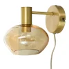 BELL Vägglampa 20cm Matt Mässing/Amber
