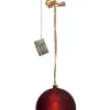 BLISS Glaskula Batteri 21cm 20LED Röd
