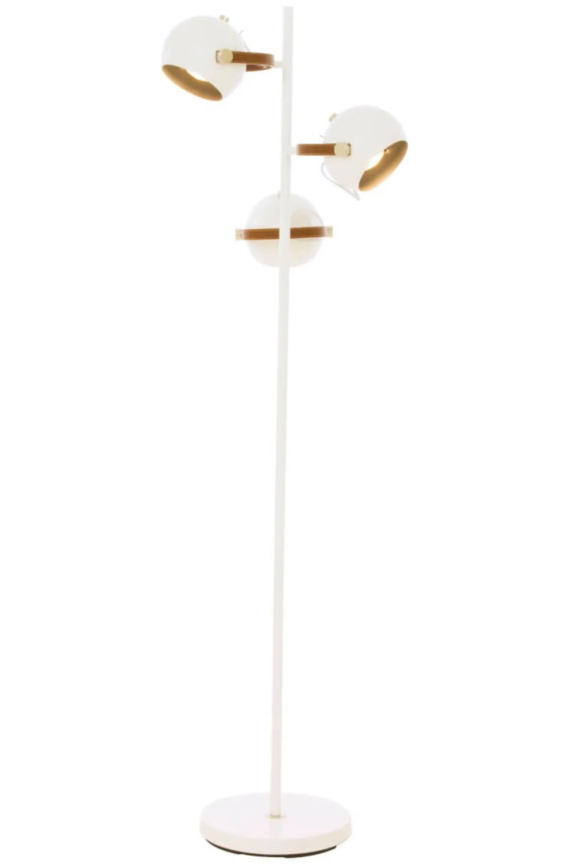 BOW Golvlampa 3L 152cm Vit/Brun/Silver