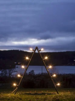 BRIGHT Ljusstake Utomhus 10L 120cm Corténstål/Opal
