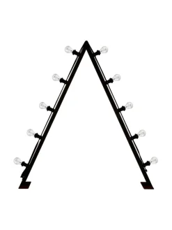 BRIGHT Ljusstake Utomhus 10L 120cm Svart/Klar
