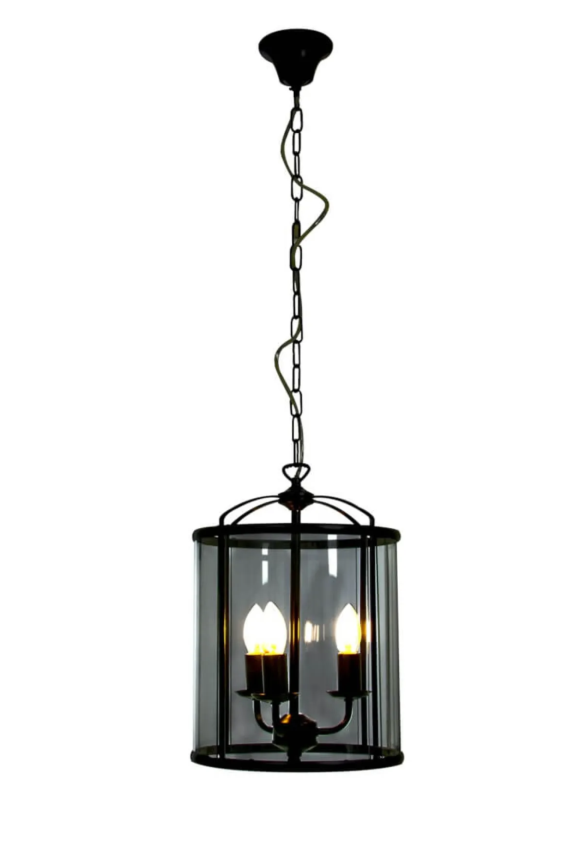 BUDGIE Taklampa Ø28 41cm Svart/Rökgrå