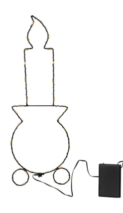 CANDLY Inomhusdekoration Batteri 41cm Svart