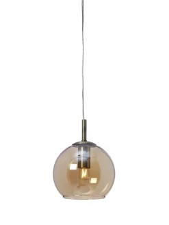 CAPELLA Fönsterlampa 18,5cm Antikmässing/Amber