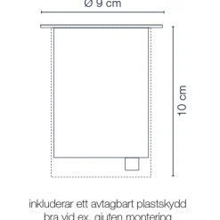 CASTOR Markspot 9cm 12V Svart IP67