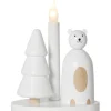 CHRISTMAS JOY Ljusstake Isbjörn 21cm Vit
