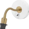 CIA Vägglampa 27cm Vit/Mässing