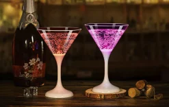 COCKTAILGLAS med LED 16cm Rosa