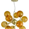 COMO Taklampa 50cm Mässing/Amber