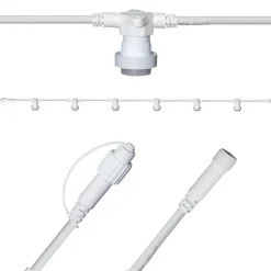 CONNECTA E27 Ljusslinga Extra 7,35m IP44 Vit