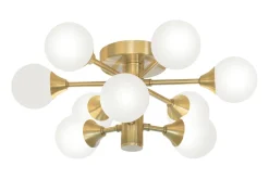 COSMOS Plafond bad 45,5cm Matt Mässing/Opalvit IP44