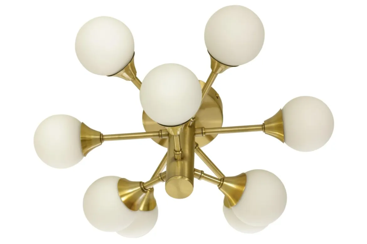 COSMOS Plafond bad 45,5cm Matt Mässing/Opalvit IP44