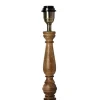 COTTEX Lampfot E27 46cm Trä/Borstad mässing