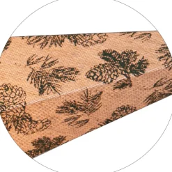 COTTON Mönstrad Pappersstjärna 60cm Beige/Grön