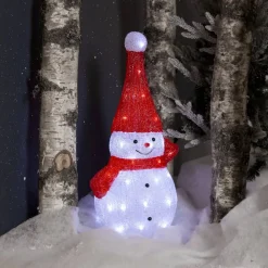 CRYSTALO Utomhusdekoration Snögubbe 59cm 40LED Vit IP44
