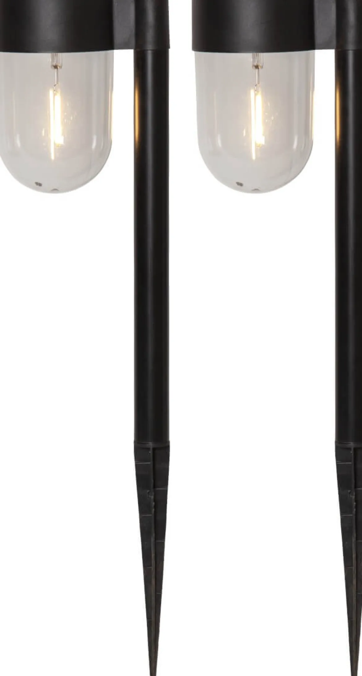 CUPOLA Solcells-pollare 2-Pack 30cm Svart