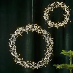 CURLY Hängande Krans 50cm 120LED Silver