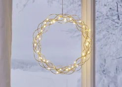 CURLY Hängande Krans 30cm Mässing