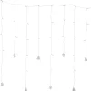 DECY Ljusgardin Batteri 40L 82cm Transparent/Varmvit