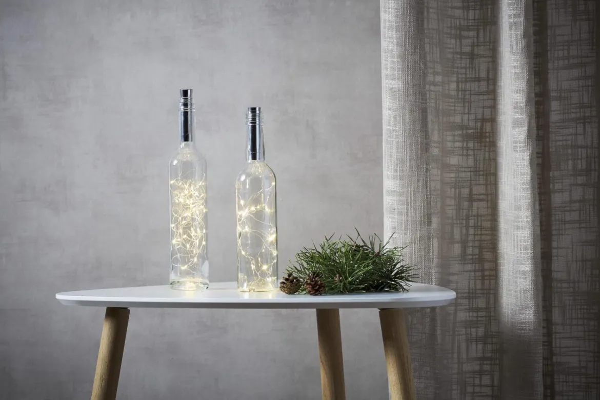 DEW DROP Ljusslinga 40L 2m Silver Varmvit