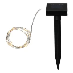 DEW DROP Solcells-Ljusslinga 5m Silver/Svart