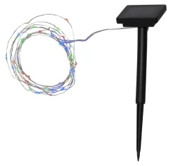 DEW DROP Solcells-ljusslinga 0,5cm 50LED Silver IP44