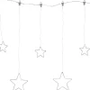 DEW DROP STARS Ljusgardin 1,2m 84LED Daylight/Silver