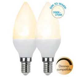 E14 Dim-To-Warm Kronljus 5W 2700 - 1900K 390lm LED-Lampa