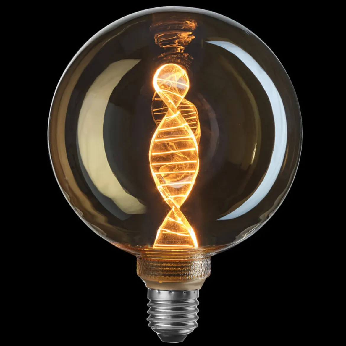 E27 DNA GOLD Glob125 3-steg Dimbar 3,6/2/0,9W 1800K LED-Lampa
