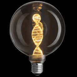 E27 DNA GREY Glob125 3-steg Dimbar 3,6/2/0,9W 1800K LED-Lampa