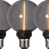 E27 Glob80 DecoLed 3-Steg Dimbar Minne 2W 1800K 100lm Smoke