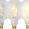 E27 Glob125 3-steg Dimbar Minne 4W 2100K 270lm Klar LED-Lampa
