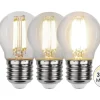 E27 Klot 3-Steg Dimbar Minne Klar 4.2W 3000K 470lm LED-Lampa