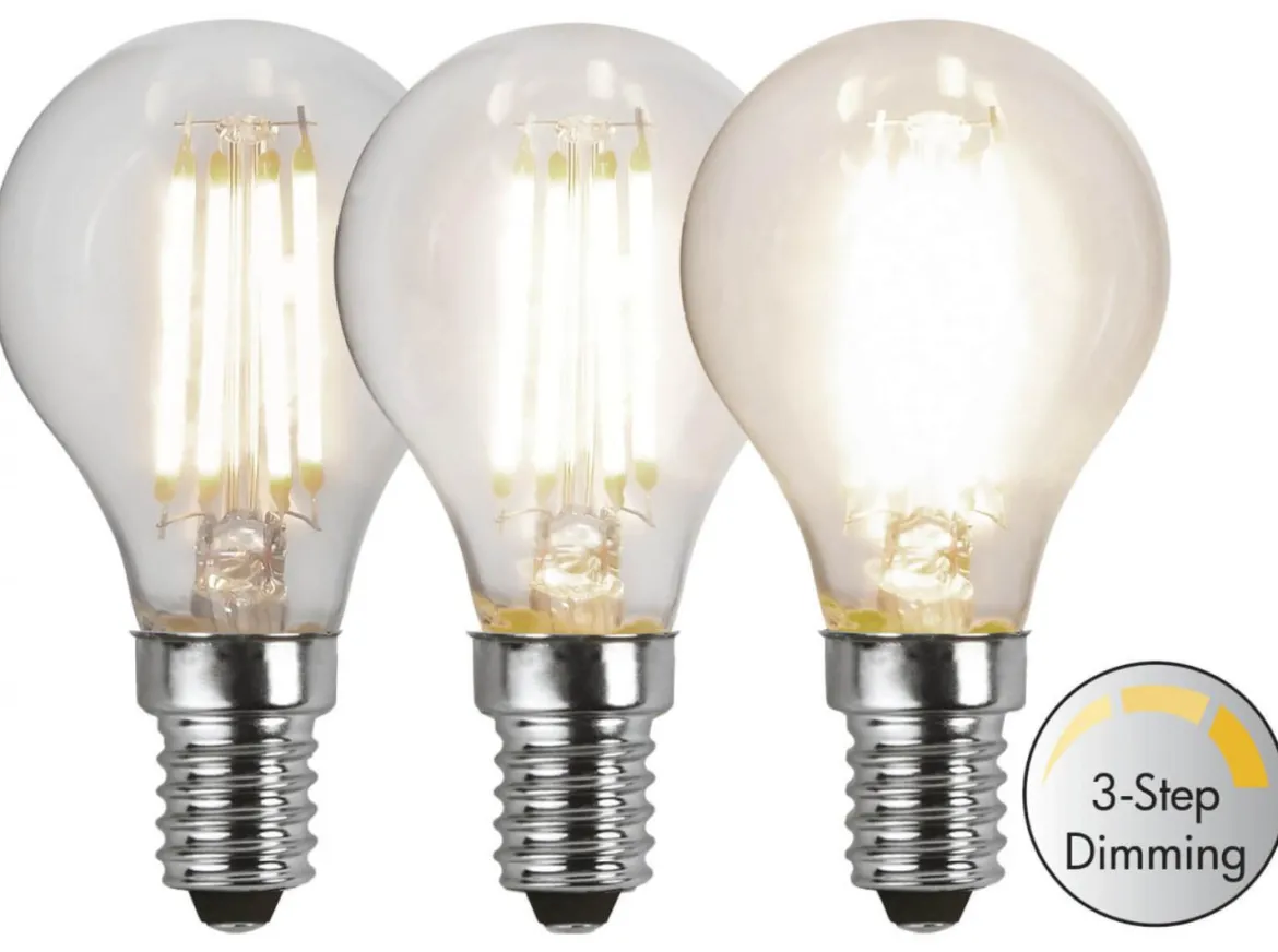 E14 Klot 3-Stegs Dimbar Minne 4,2W 3000K 470lm LED-Lampa