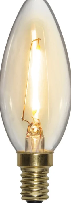 E14 Kronljus SoftGlow 0.8W 2100K 70lm Klar LED-Lampa
