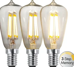 E14 Mininavigation 3-steg Dimbar Minne 2.5W 3000K 250lm Klar LED-Lampa