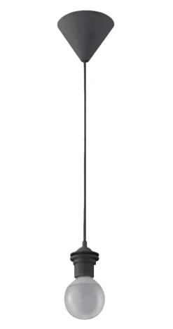 E27 Pendelupphäng 125cm plastkabel Svart