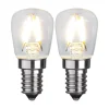 E14 Päron 2-Pack 1.3W 2700K 110lm Klar LED-Lampa