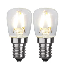 E14 Päron 2-Pack 1.3W 2700K 110lm Klar LED-Lampa